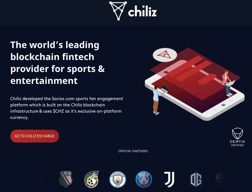 Chiliz nft crypto front page