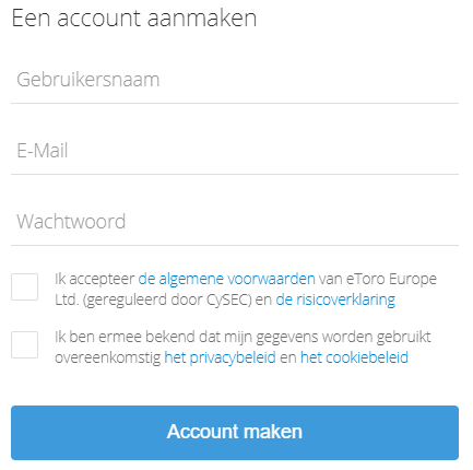 forex account etoro account maken