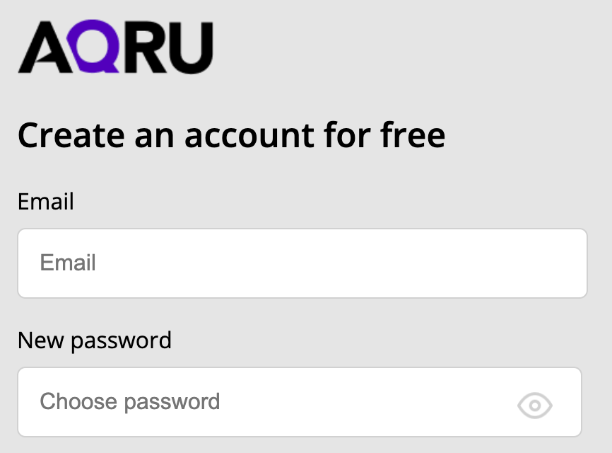 aqru account registreren
