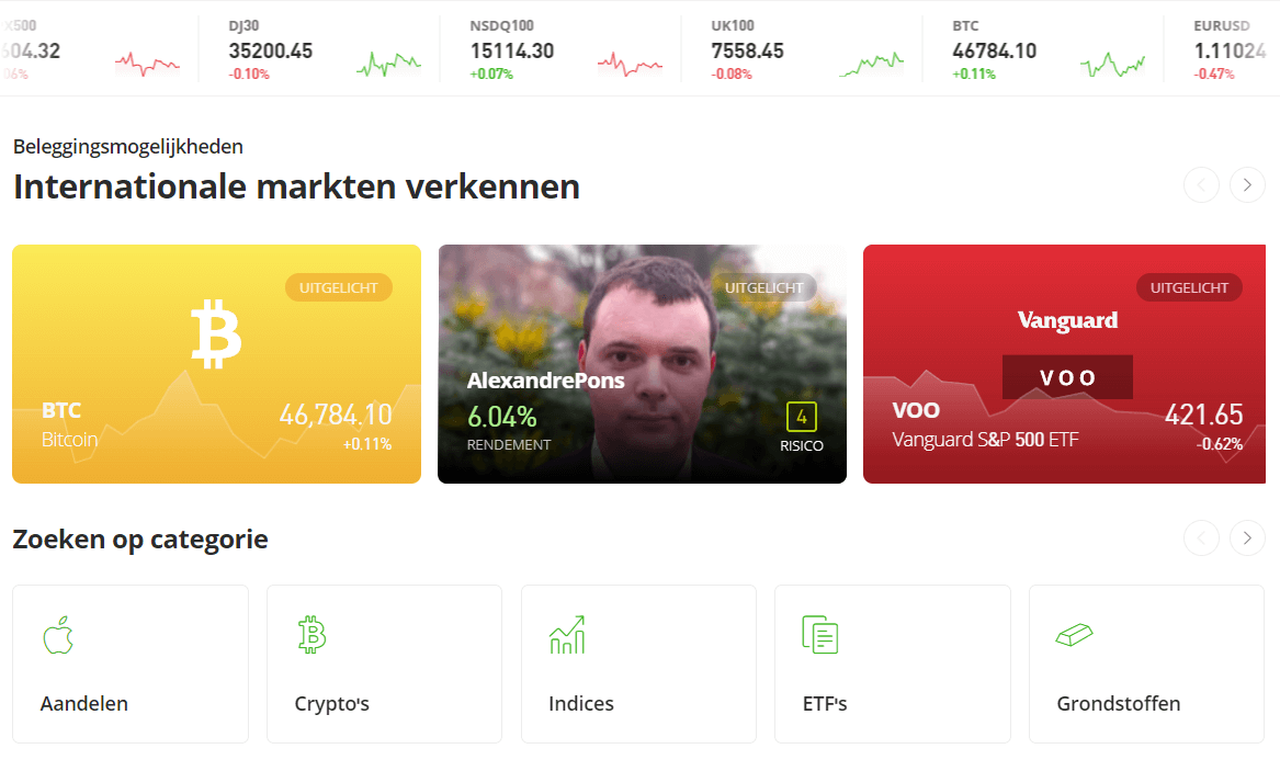 500 euro investeren product zoeken