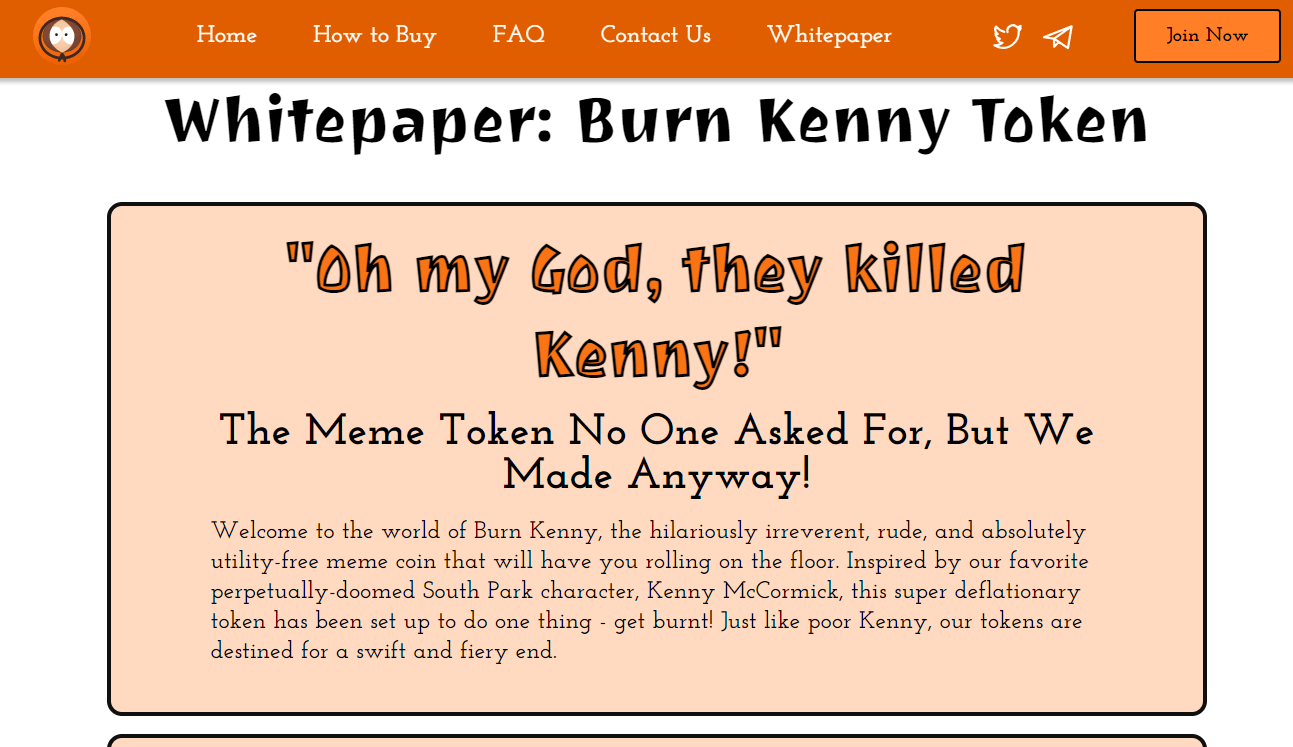 burn kenny nieuwe crypto presale