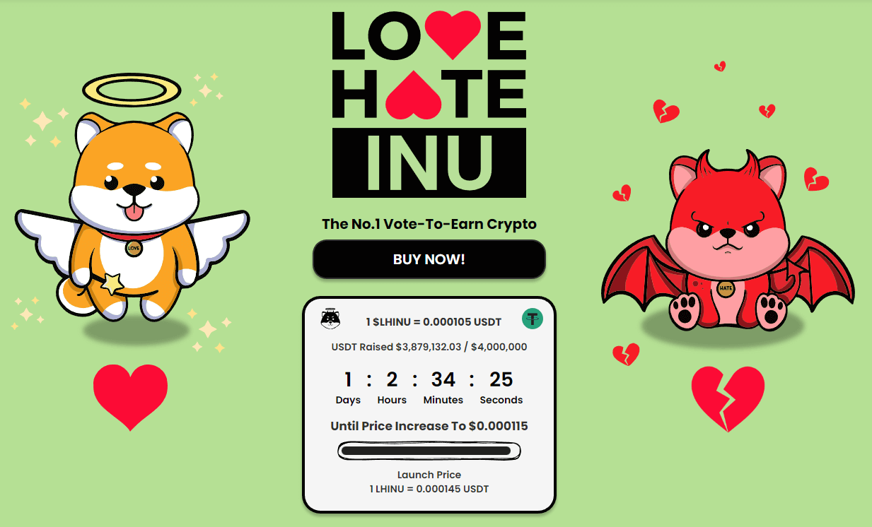 kleine crypto met potentie - Love Hate Inu