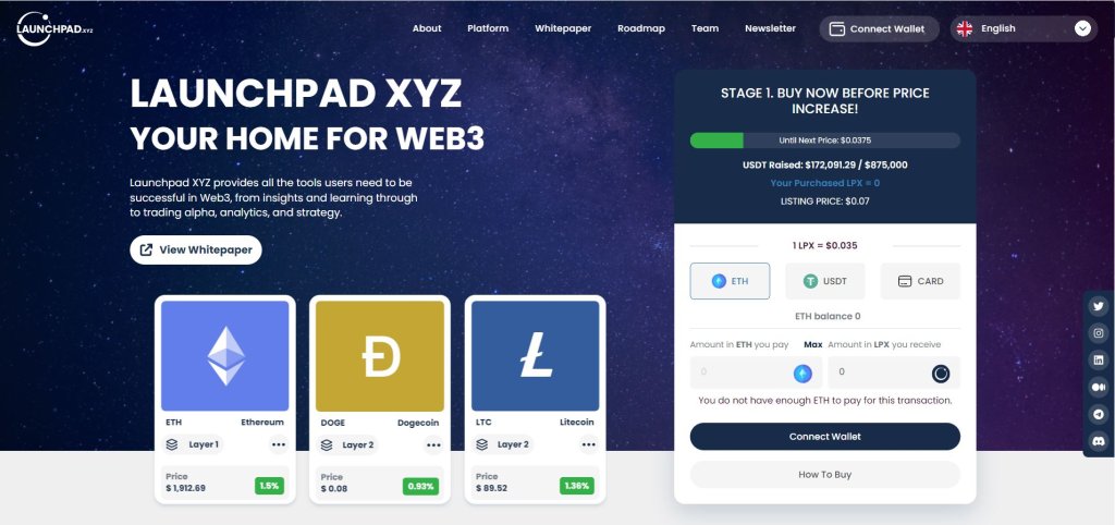 rijk worden met crypto - Launchpad XYZ