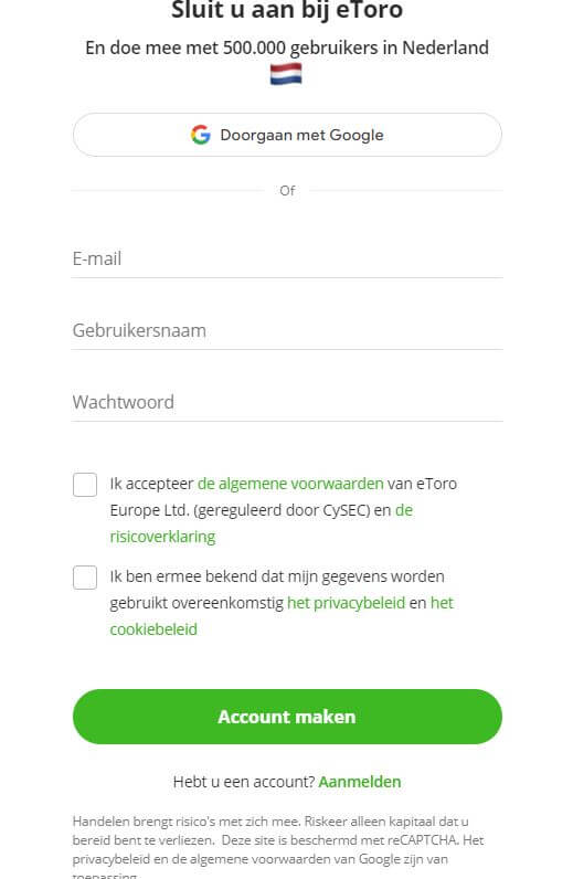 Aanmelden, beste trading site