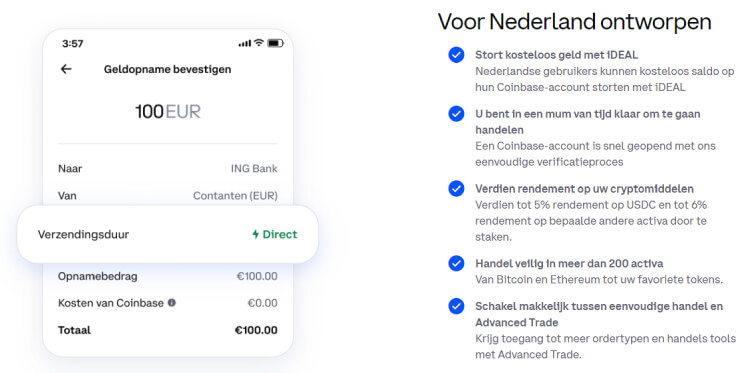 Coinbase kenmerken, crypto trading