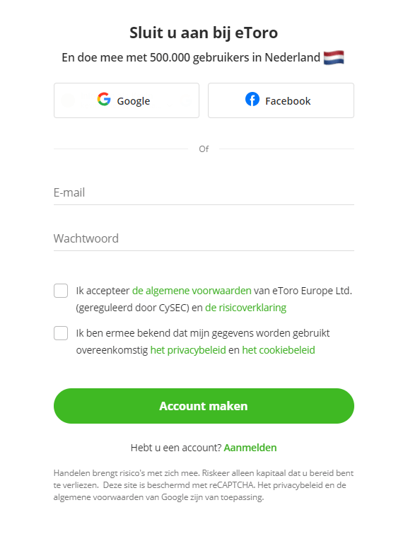 Bitcoin account aanmaken op eToro